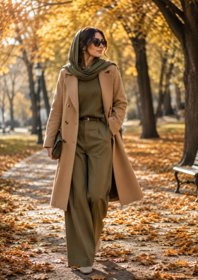 ترکیب رنگ های پاییزی برای یک استایل خیره کننده زنانه در خیابان