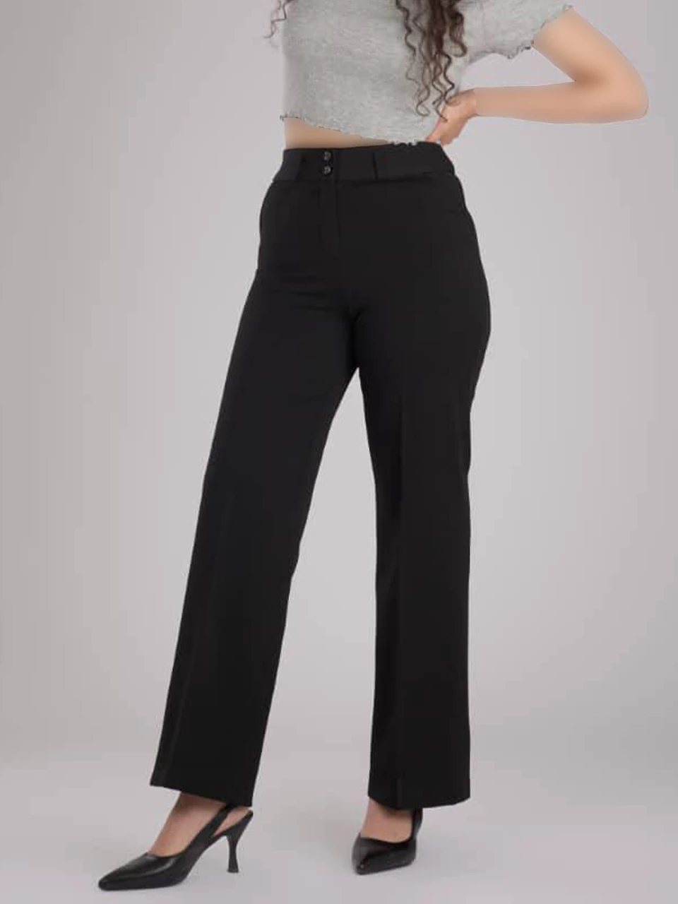 شلوار پارچه ای راسته گشاد 765 گاباردین BY