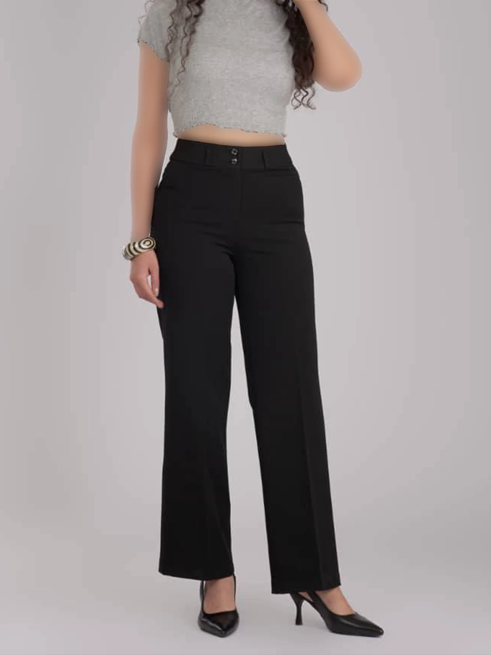 شلوار پارچه ای راسته گشاد 765 گاباردین BY