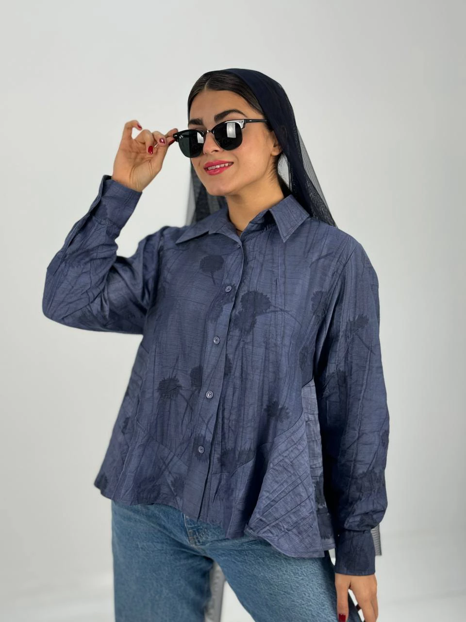 پیراهن میدی 61299 ژاکارد گازوئیلی دامن کلوش RY