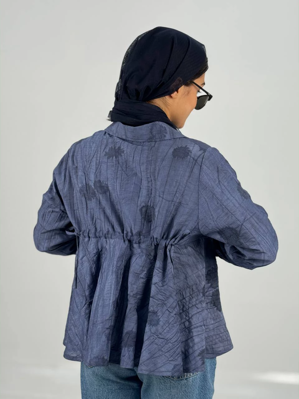 پیراهن میدی 61299 ژاکارد گازوئیلی دامن کلوش RY