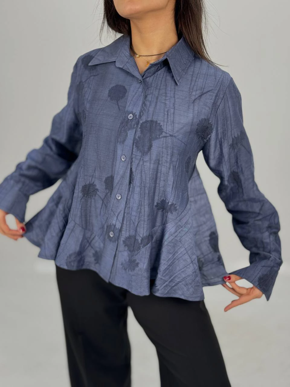 پیراهن میدی 61299 ژاکارد گازوئیلی دامن کلوش RY