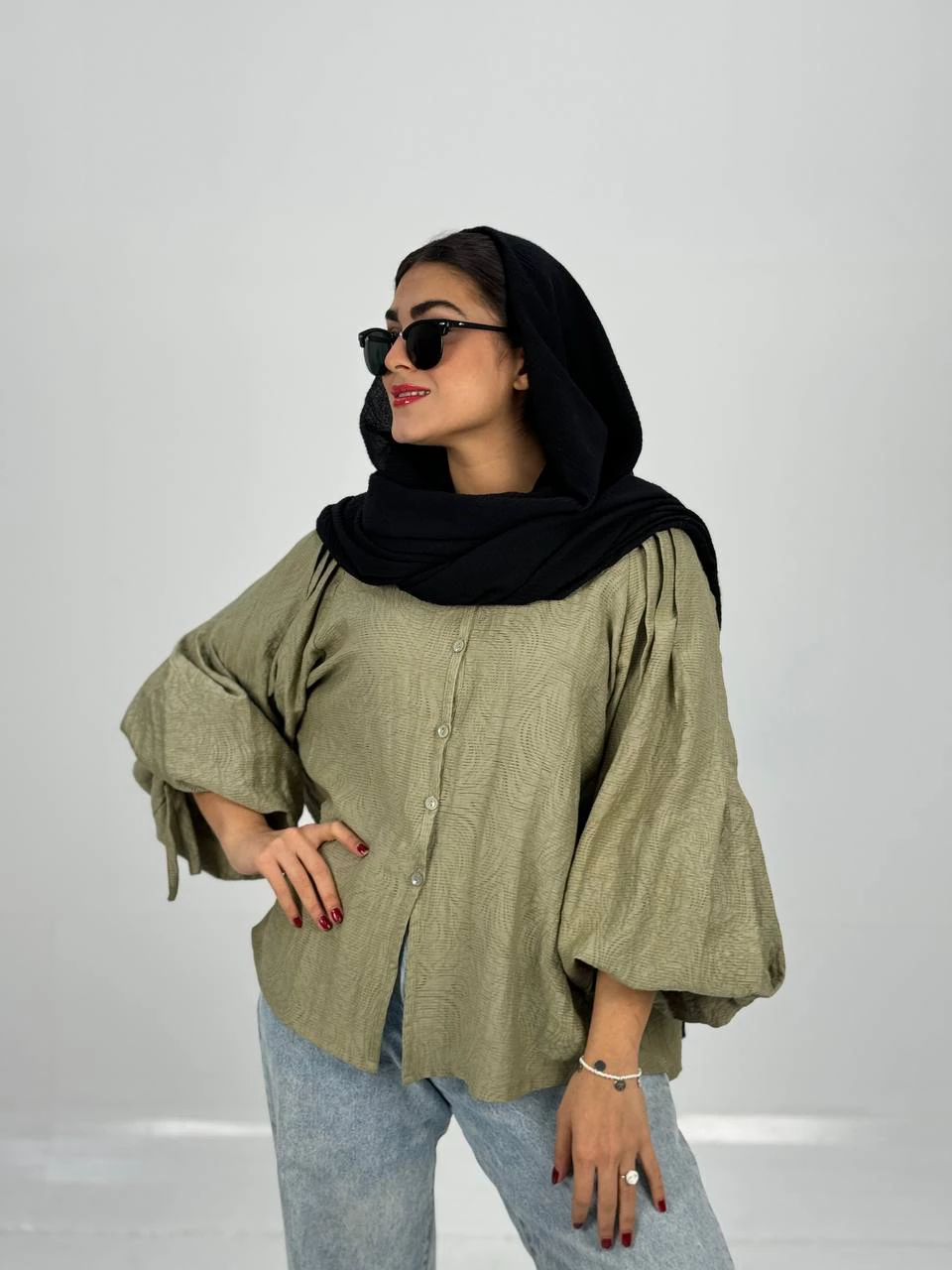 پیراهن میدی 61310 کسمه پشت کرکره ای RY