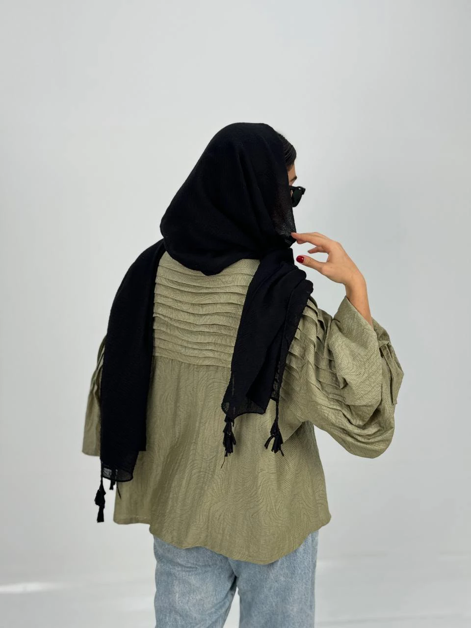 پیراهن میدی 61310 کسمه پشت کرکره ای RY