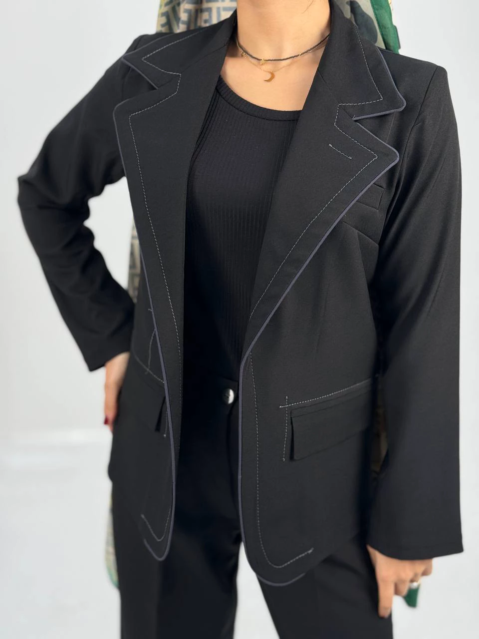 کت میدی 61289 یقه ای دمسه دوزی RY