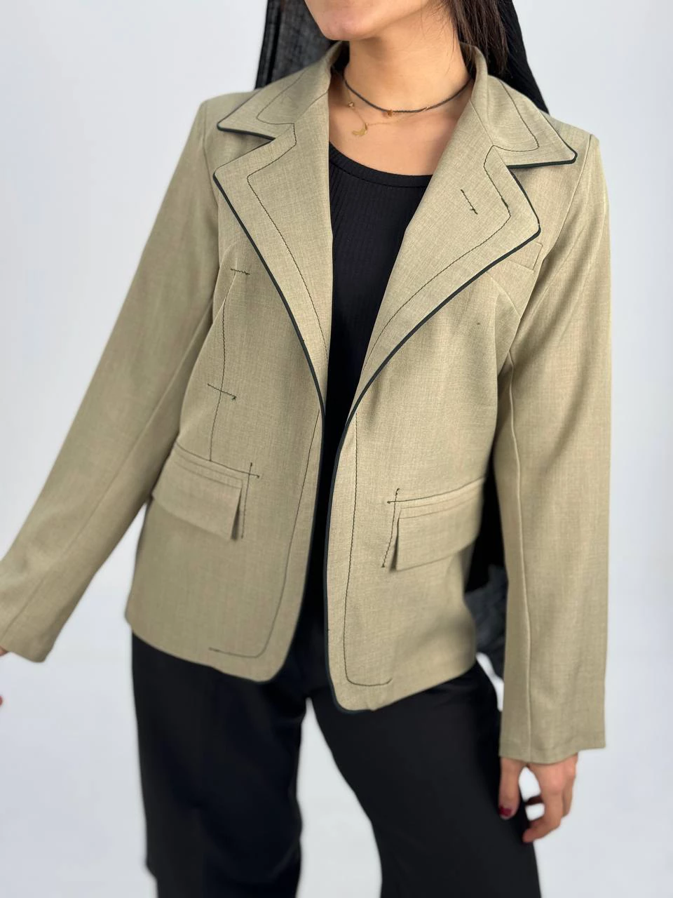 کت میدی 61289 یقه ای دمسه دوزی RY