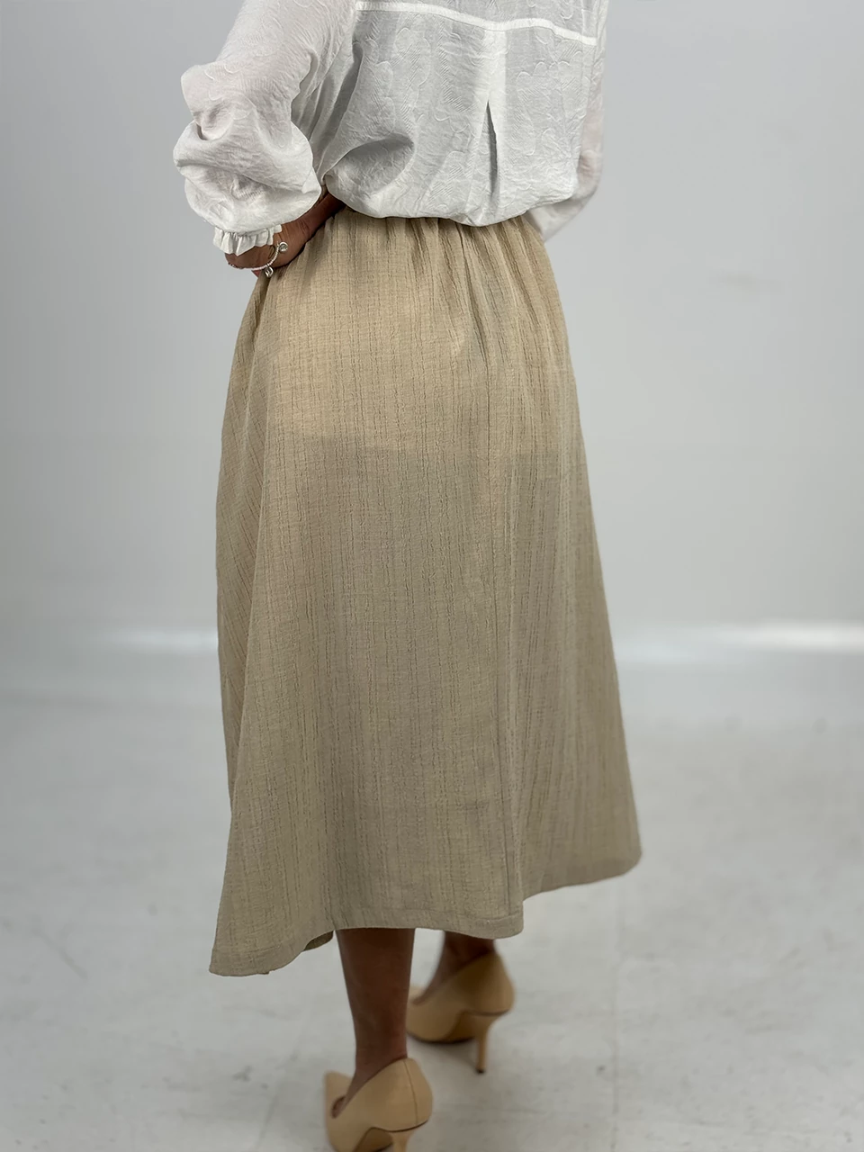 دامن پارچه ای میدی 31060 بندی سه خط RY