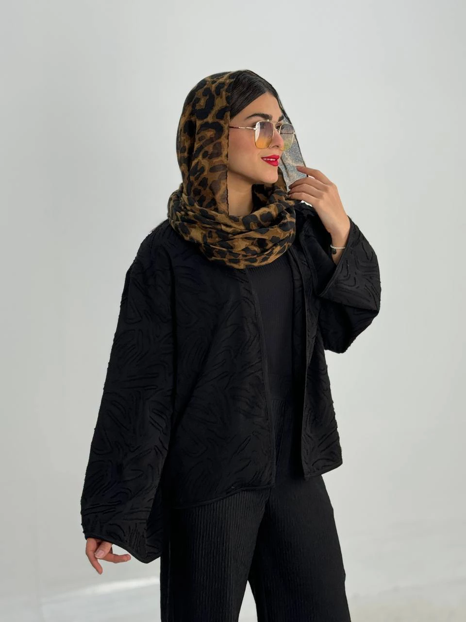 ست مانتو و شلوار 61350 ژاکارد و تریکو RY