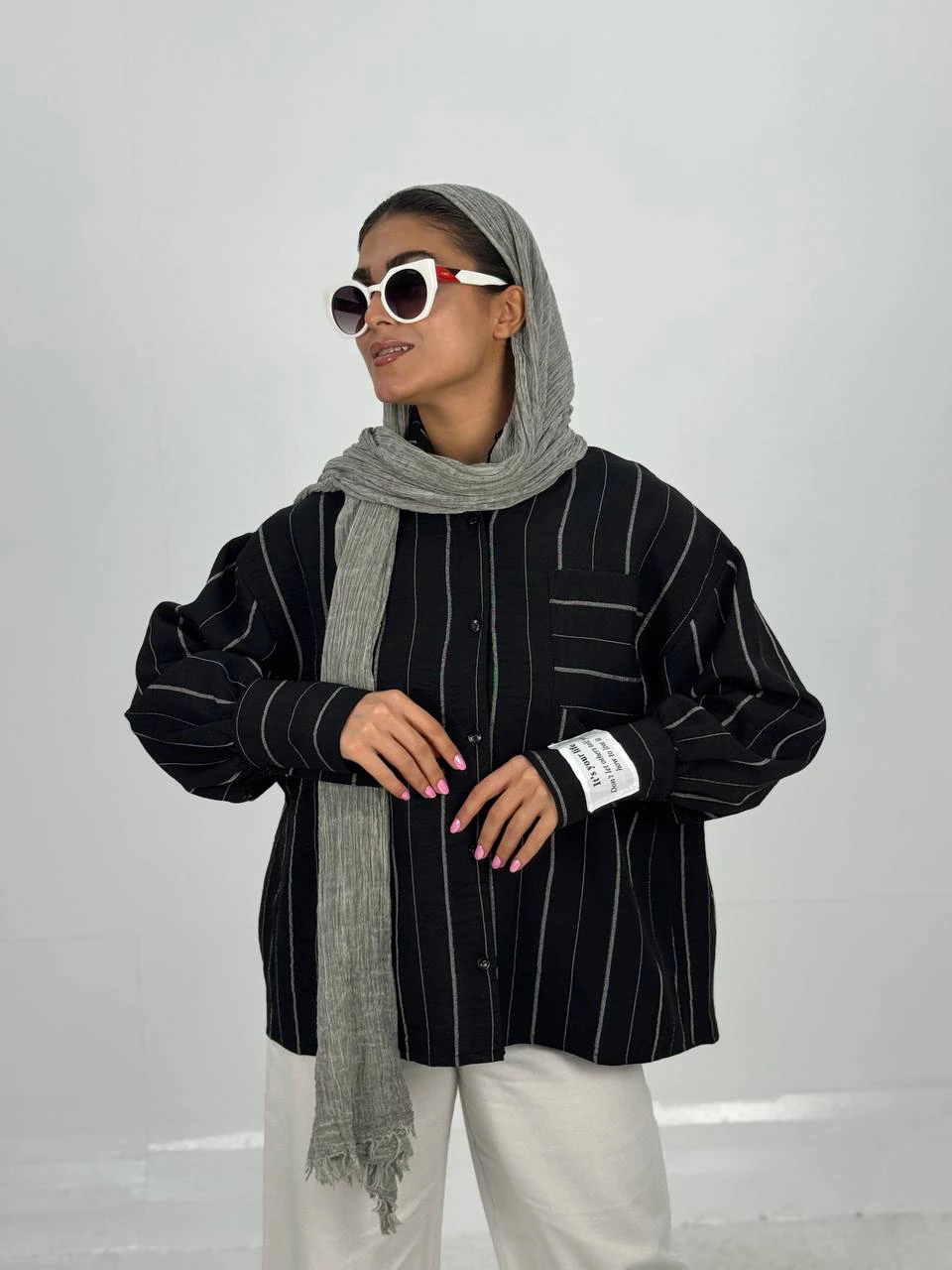 پیراهن میدی 61325 لینن دیپلمات پشت چین دار RY