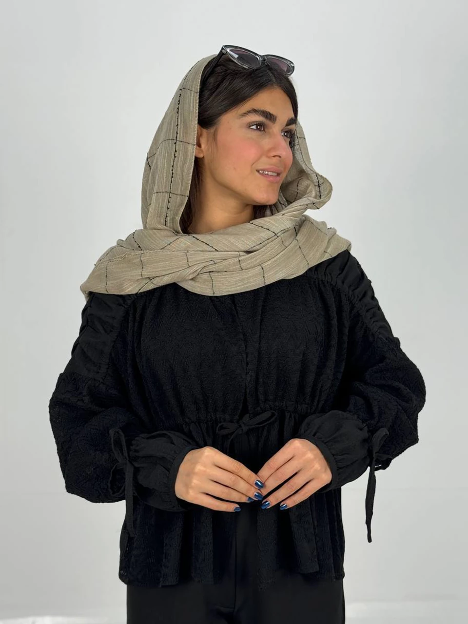 پیراهن میدی 61353 ترکیبی کش دوزی RY