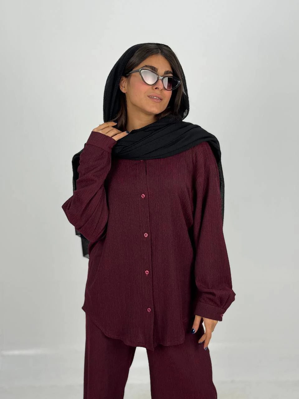 پیراهن میدی 61354 لونا دو نخ پشت پیله RY