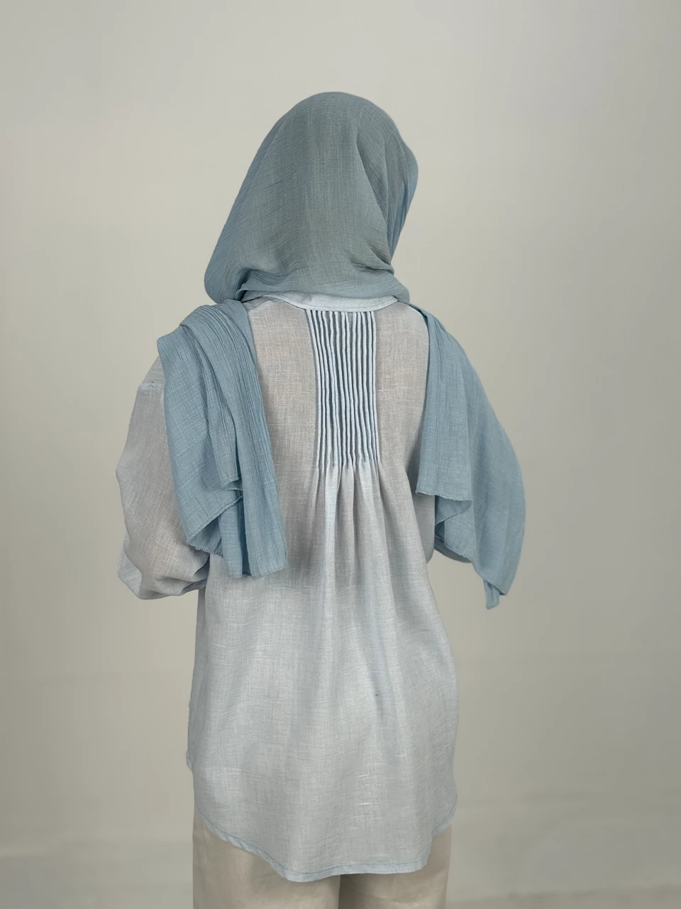 پیراهن میدی 61366 داماسک آستین چین دار RY