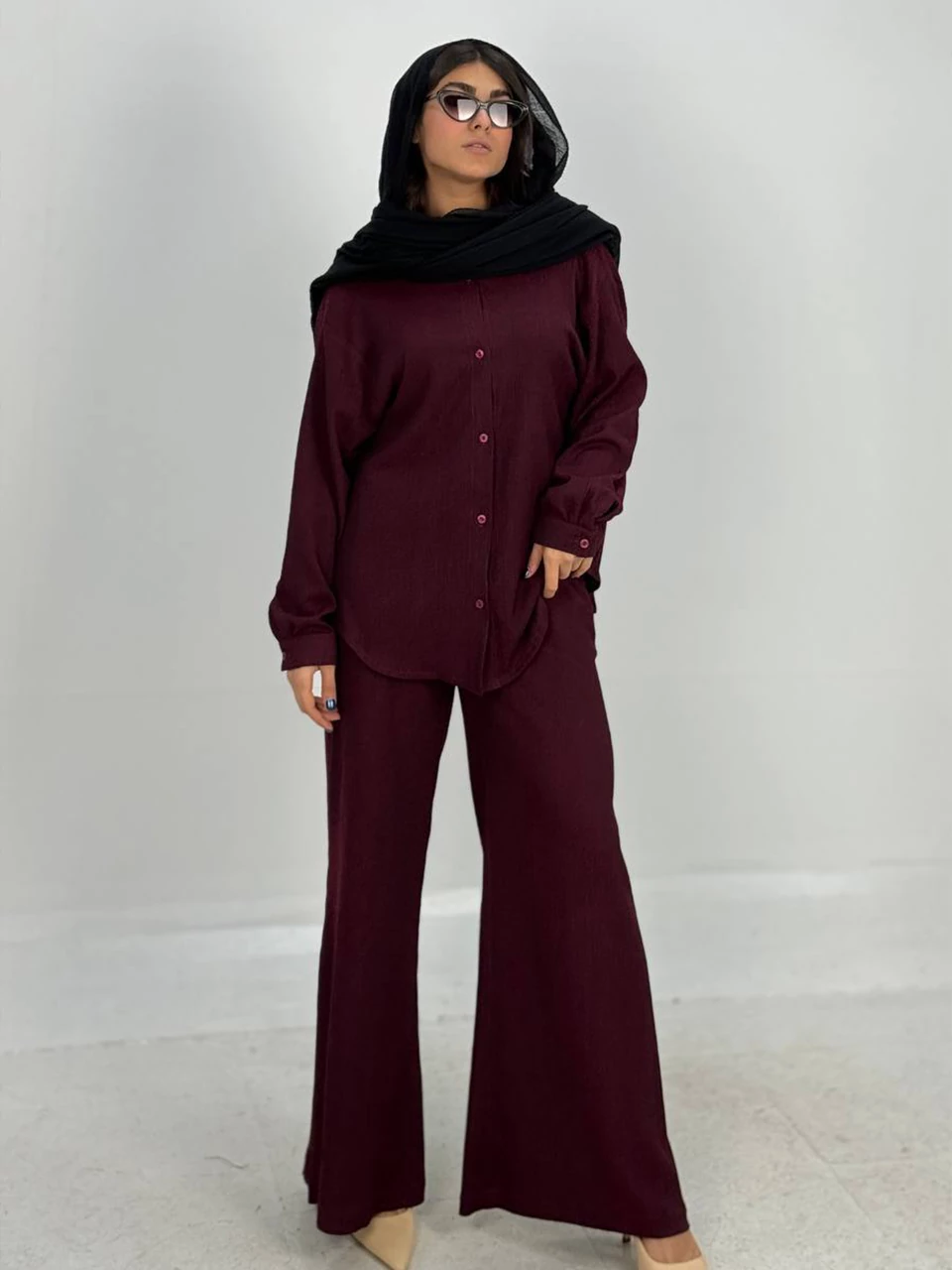 شلوار پارچه ای دمپا 31062 لونا دو نخ RY