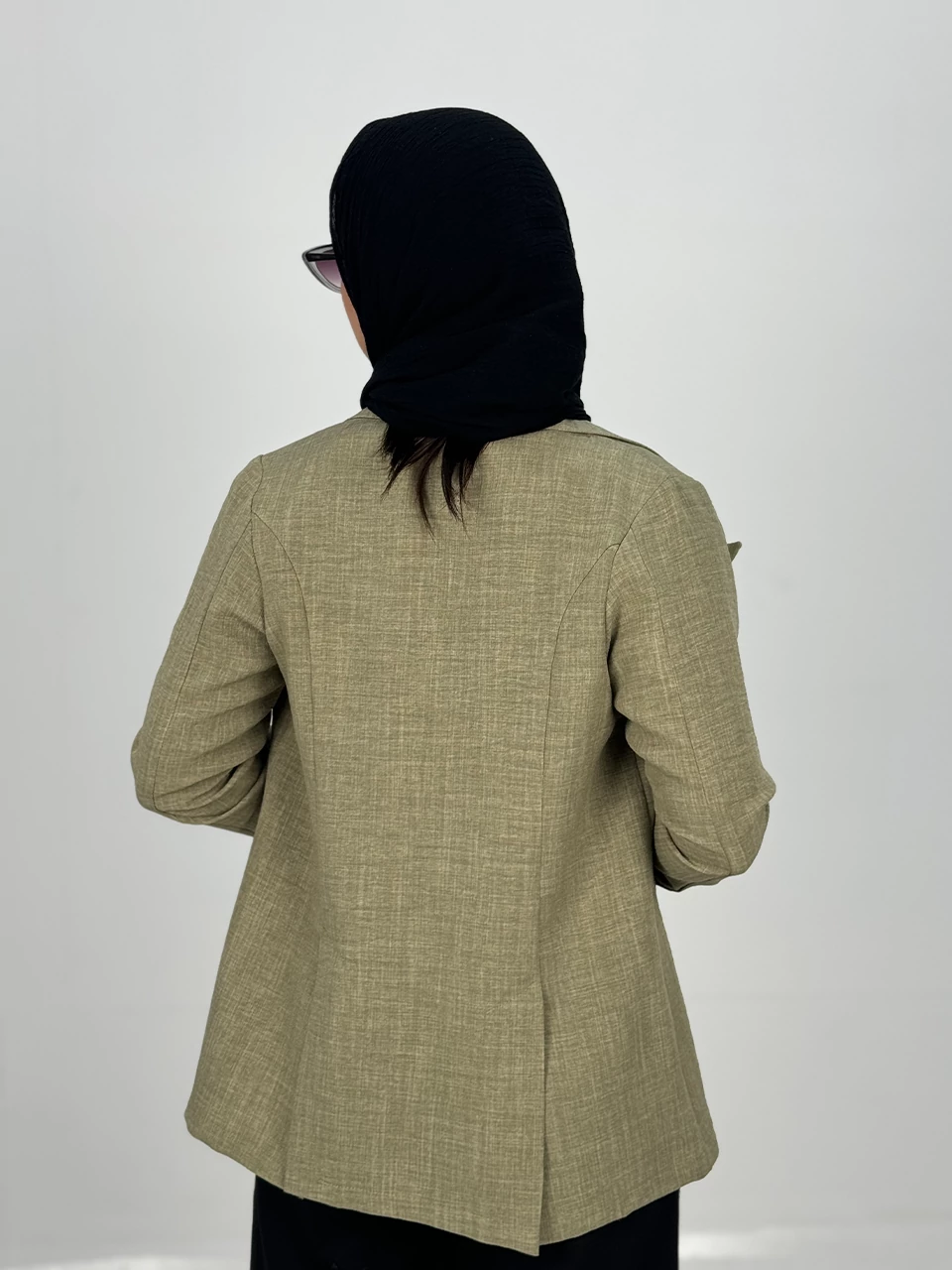 کت میدی 61365 لینن پشت چاکدار RY