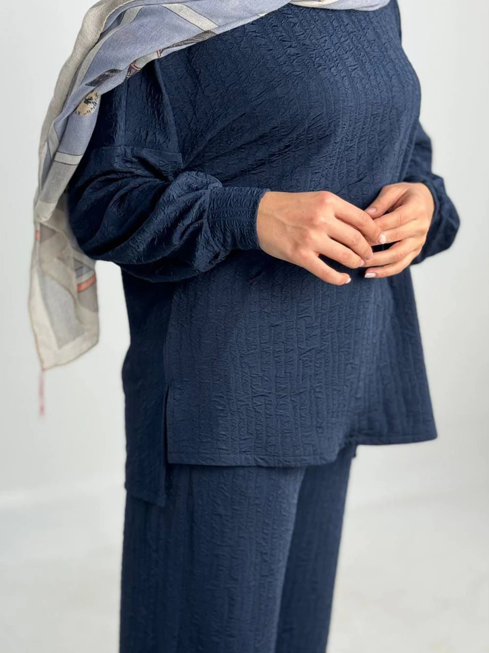 پیراهن میدی 61358 جلو بسته پفکی RYS