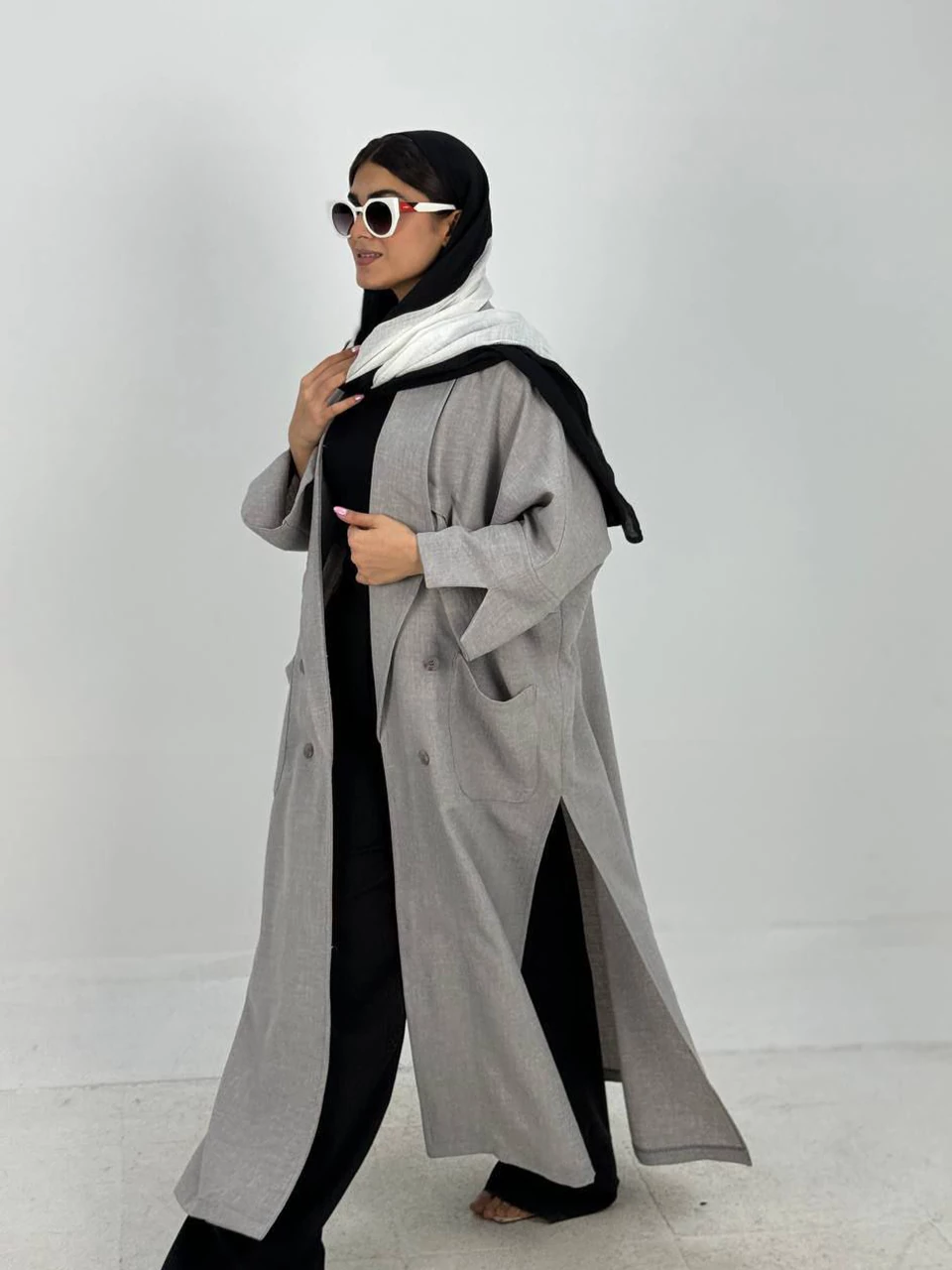 مانتو لانگ 61337 لنین شش دکمه RY