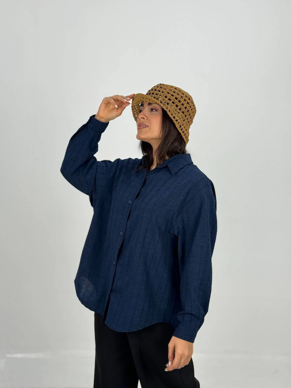 پیراهن میدی 61380 لوئیزا دوخت دار پشت پیله RY