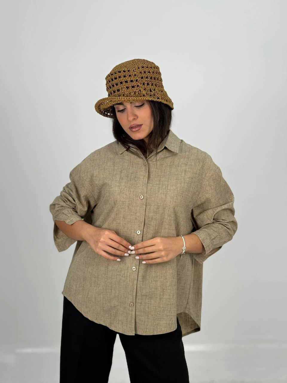 پیراهن میدی 61380 لوئیزا دوخت دار پشت پیله RY