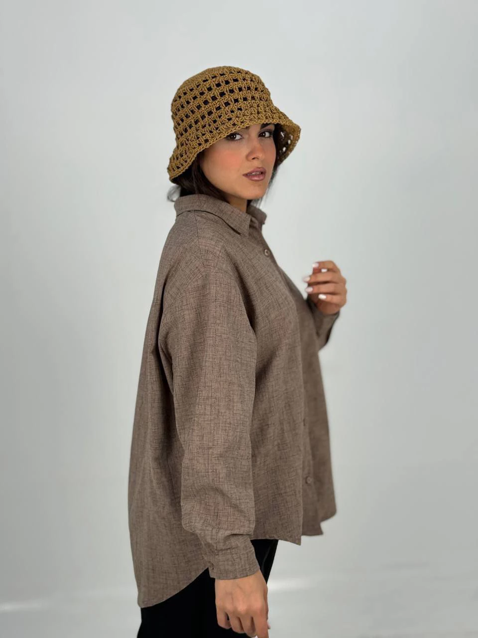 پیراهن میدی 61380 لوئیزا دوخت دار پشت پیله RY