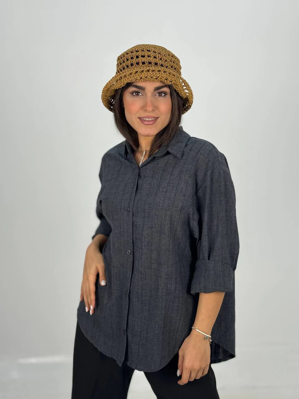 پیراهن میدی 61380 لوئیزا دوخت دار پشت پیله RY