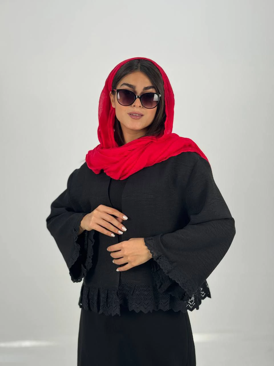 مانتو میدی 61407 لینن پایین گیپور RY