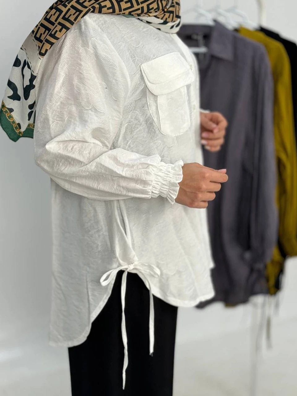 مانتو شومیزی 1002 در جیب دوبل ان آر RY