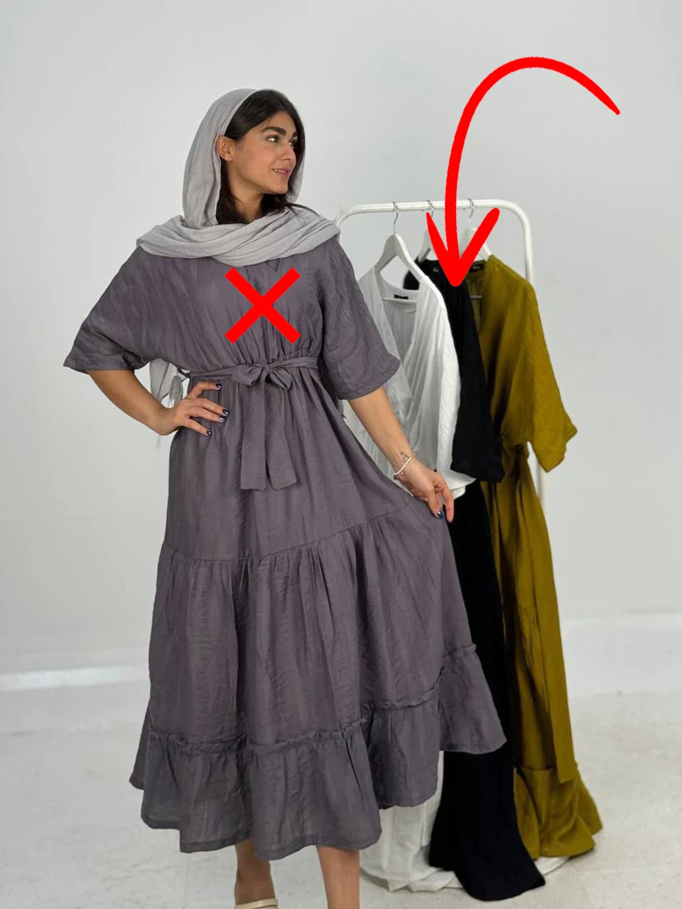 مانتو پیراهنی 1009 ساحلی چپ و راستی RY