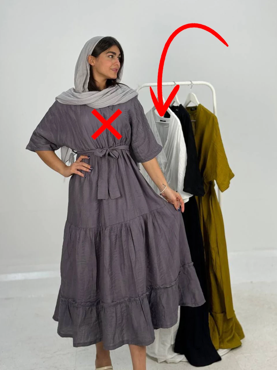 مانتو پیراهنی 1009 ساحلی چپ و راستی RY