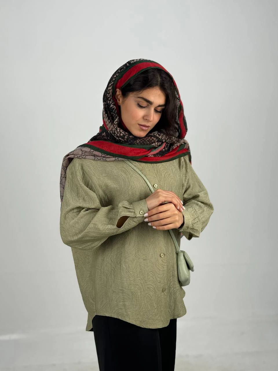 مانتو شومیزی 61385 کسمه تریکو پشت پیله RY