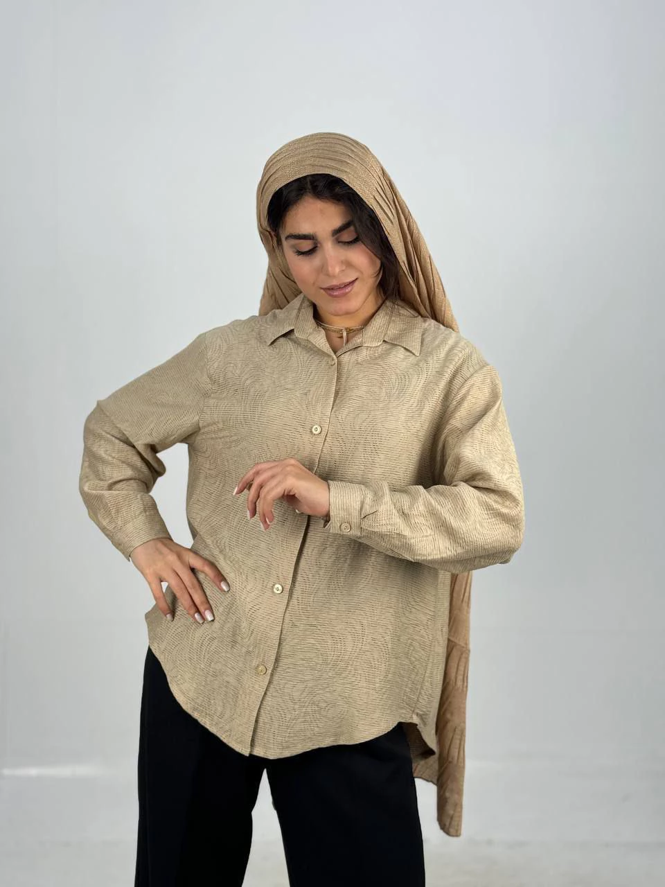 مانتو شومیزی 61385 کسمه تریکو پشت پیله RY