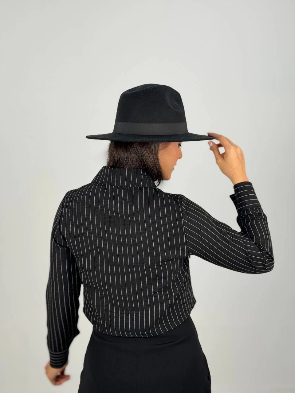 شومیز 61402 کراپ دیپلمات جیب گوشواره RY