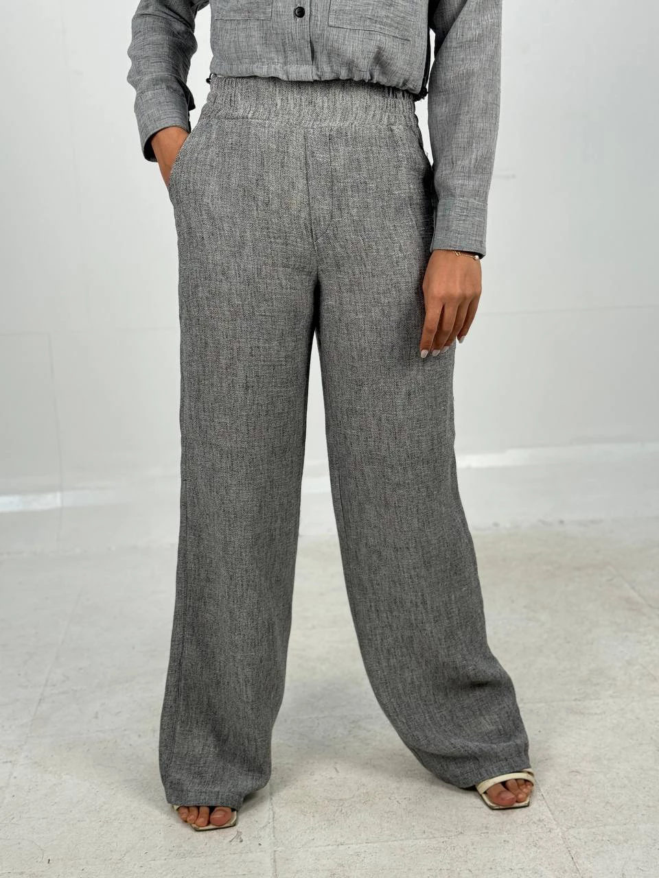 شلوار پارچه ای بگ 31067 دو تون RY