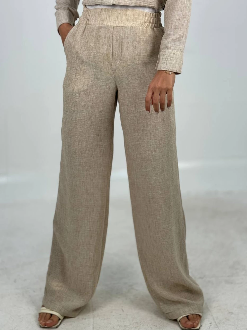 شلوار پارچه ای بگ 31067 دو تون RY