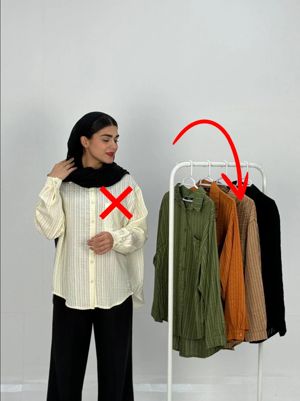 مانتو شومیزی 1001 نوار هاشور پشت پیله RY