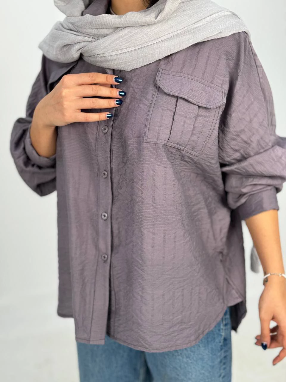 مانتو شومیزی 1008 کیمونو دو جیب بغل مثلثی RY