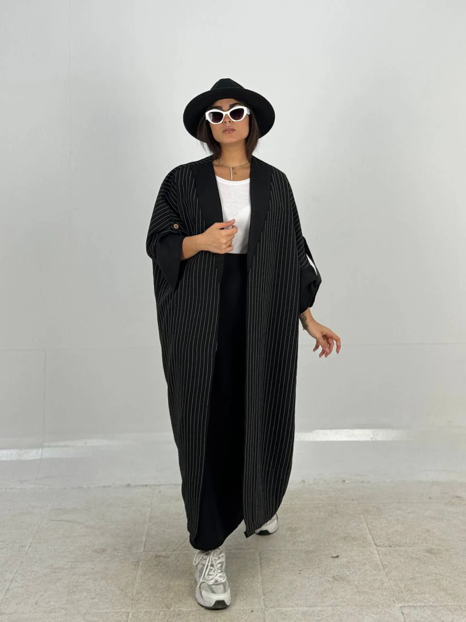 مانتو جلو باز 61413 لینن بلند RY