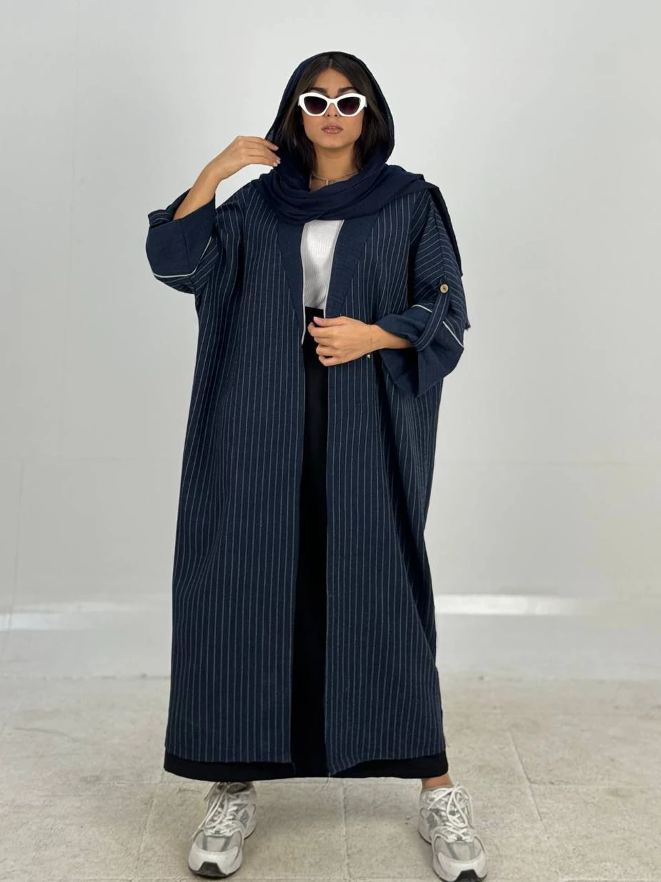 مانتو جلو باز 61413 لینن بلند RY