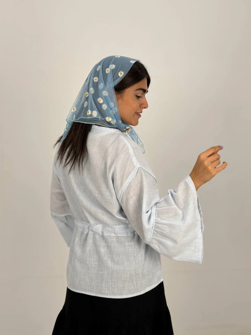 بلوز 61412 تک جیب کمر گت داماسک RY