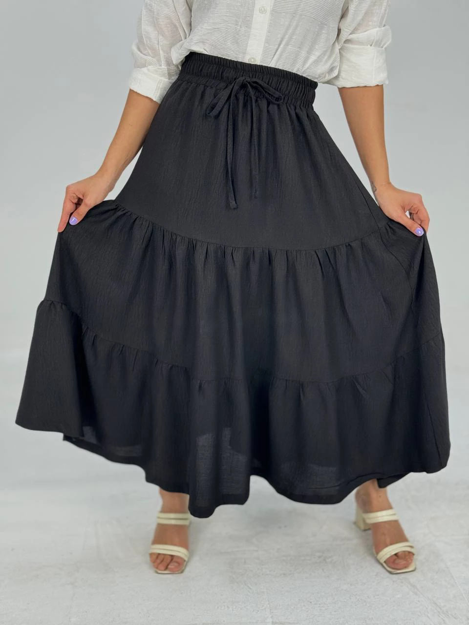 دامن پارچه ای لانگ 31071 لوئیزا سه چین RY