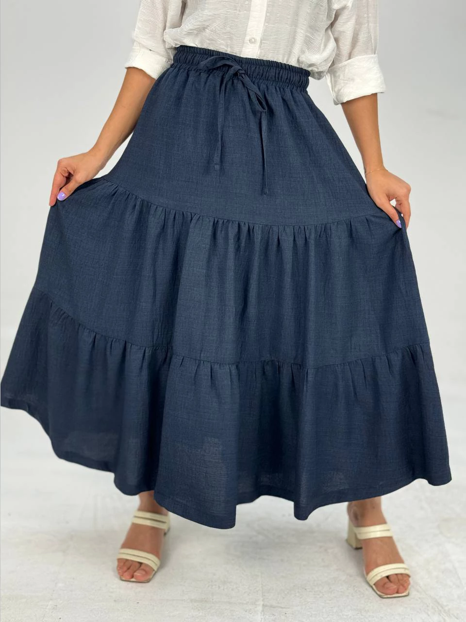 دامن پارچه ای لانگ 31071 لوئیزا سه چین RY