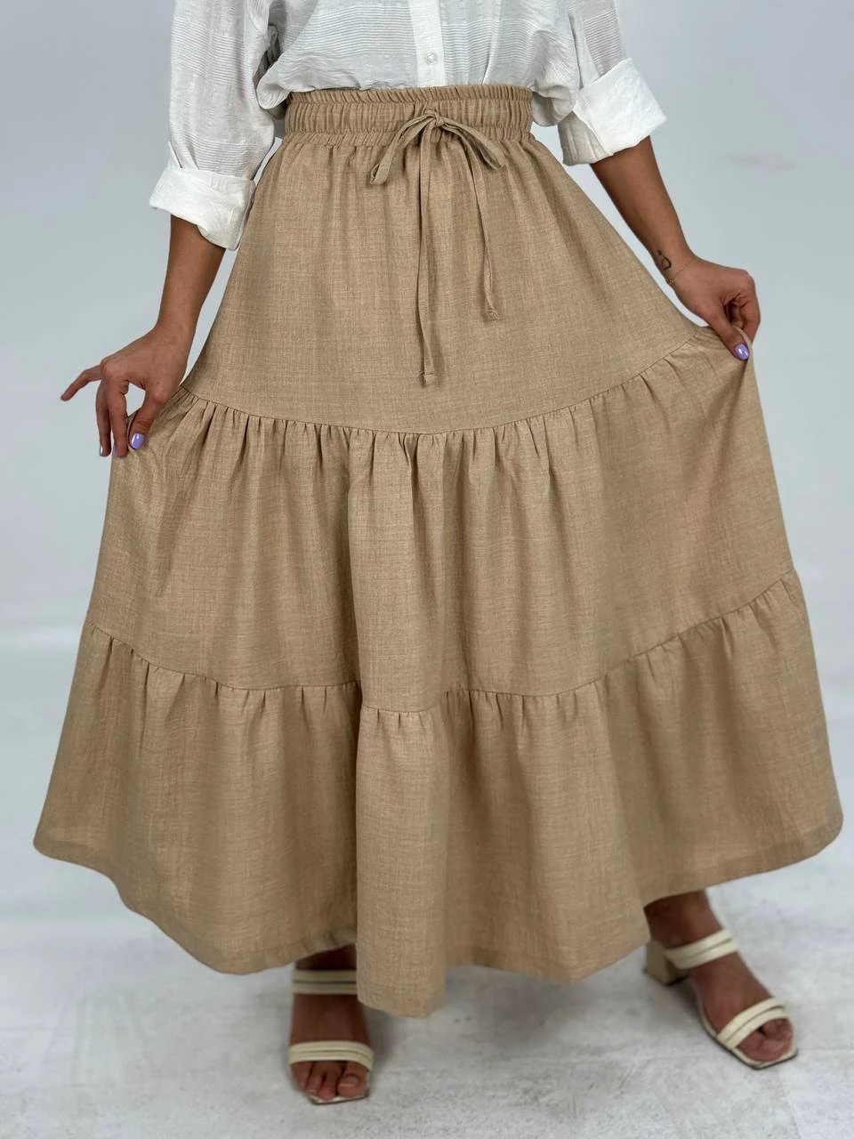 دامن پارچه ای لانگ 31071 لوئیزا سه چین RY