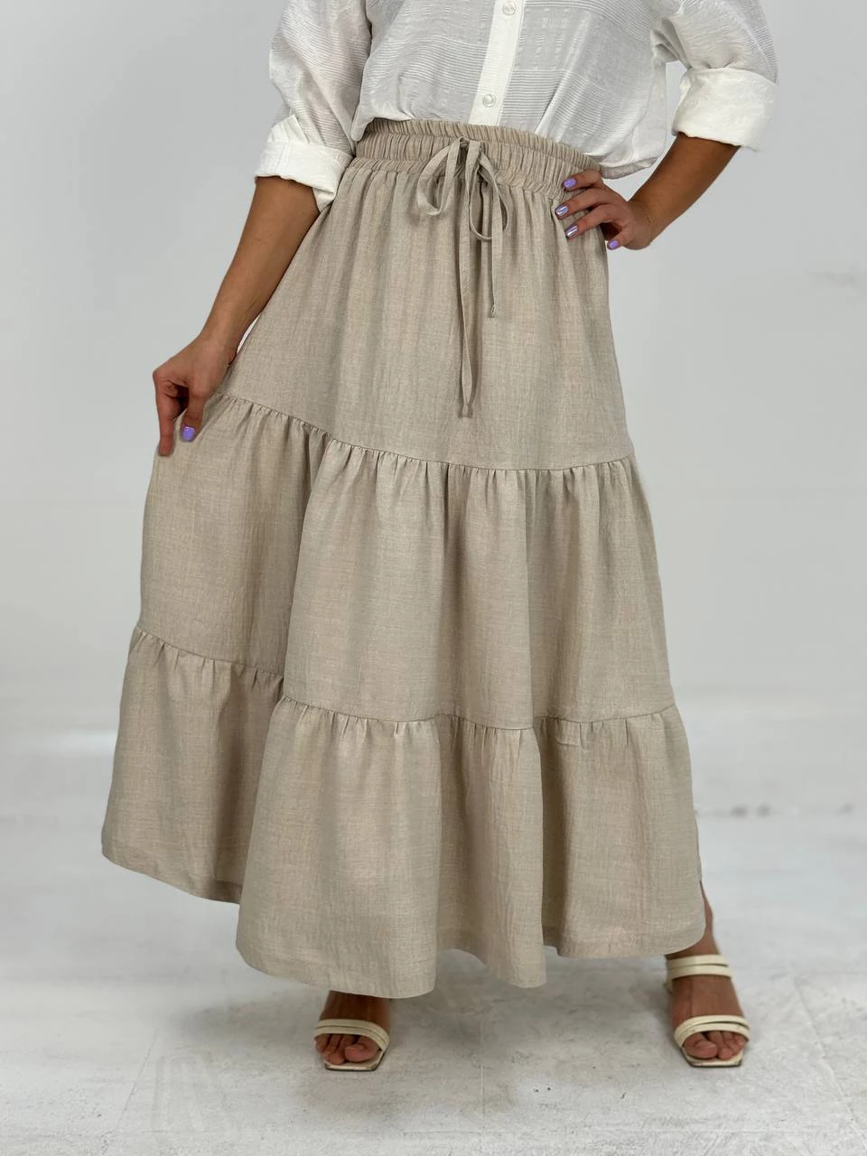 دامن پارچه ای لانگ 31071 لوئیزا سه چین RY