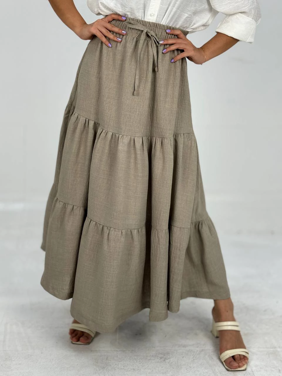 دامن پارچه ای لانگ 31071 لوئیزا سه چین RY