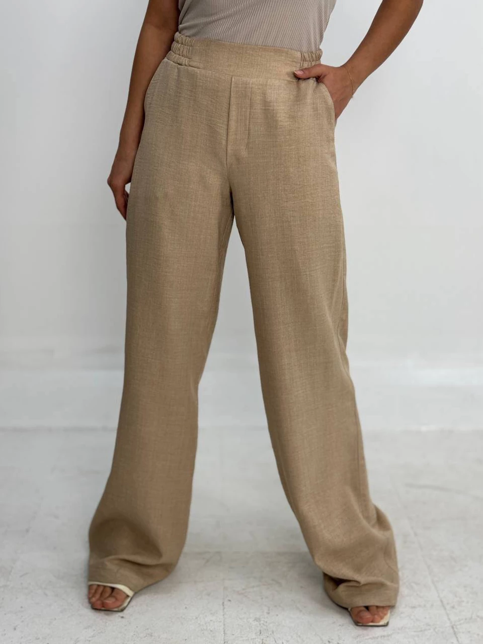 شلوار پارچه ای بگ 31066 لینن RY