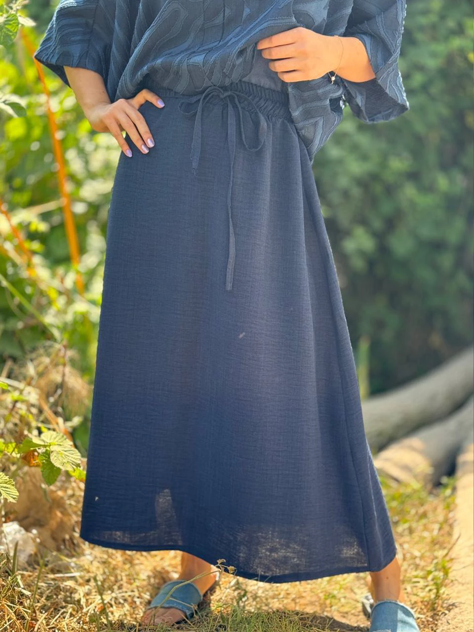 ست بلوز و دامن 61328 کیمونو جلو پیله ژاکارد RY