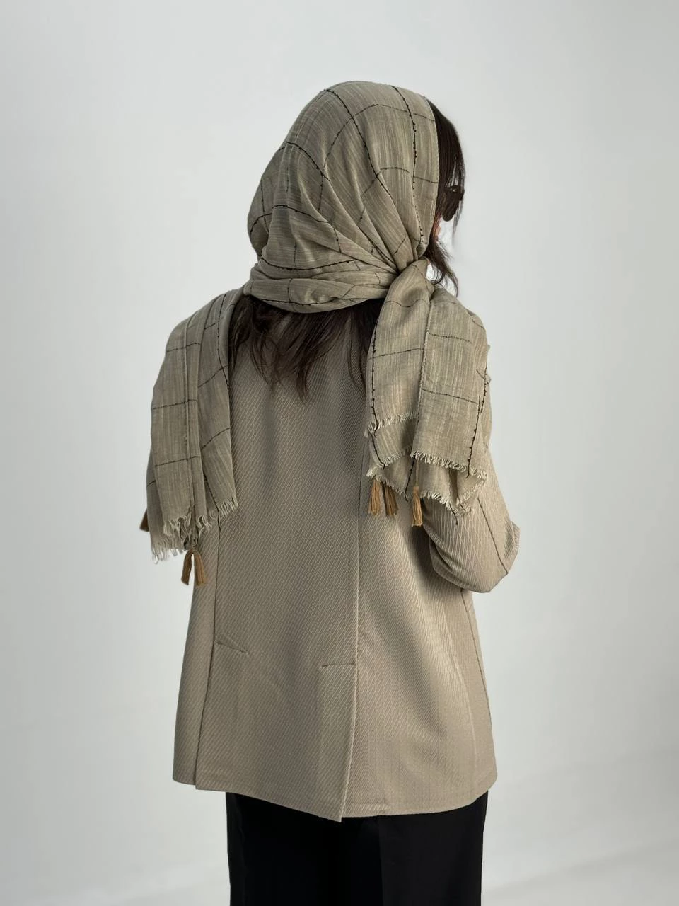 کت یقه انگلیسی 61347 ژاکارد پشت چاکدار RY