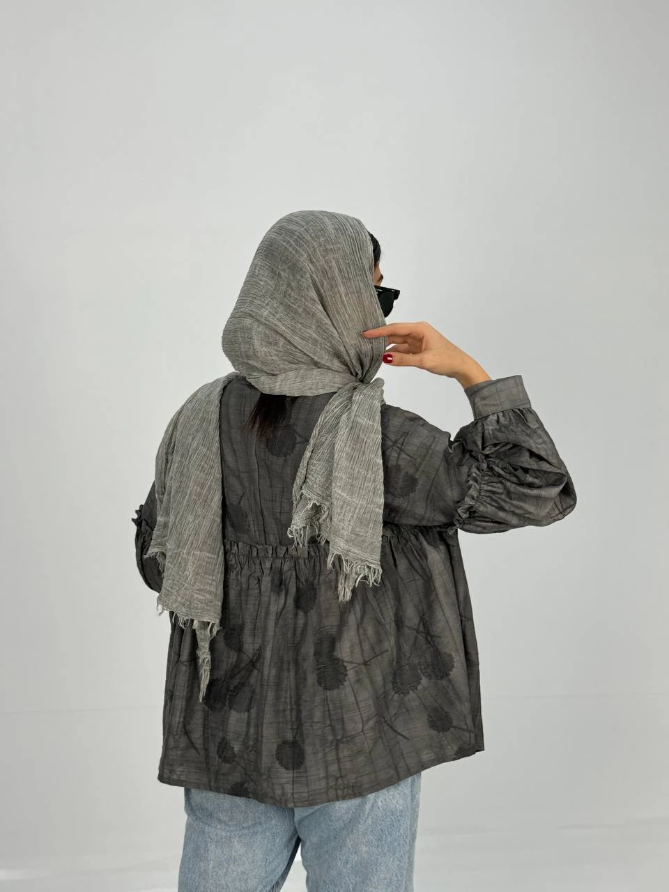 مانتو شومیزی 61313 ژاکارد گازوئیلی عروسکی RY