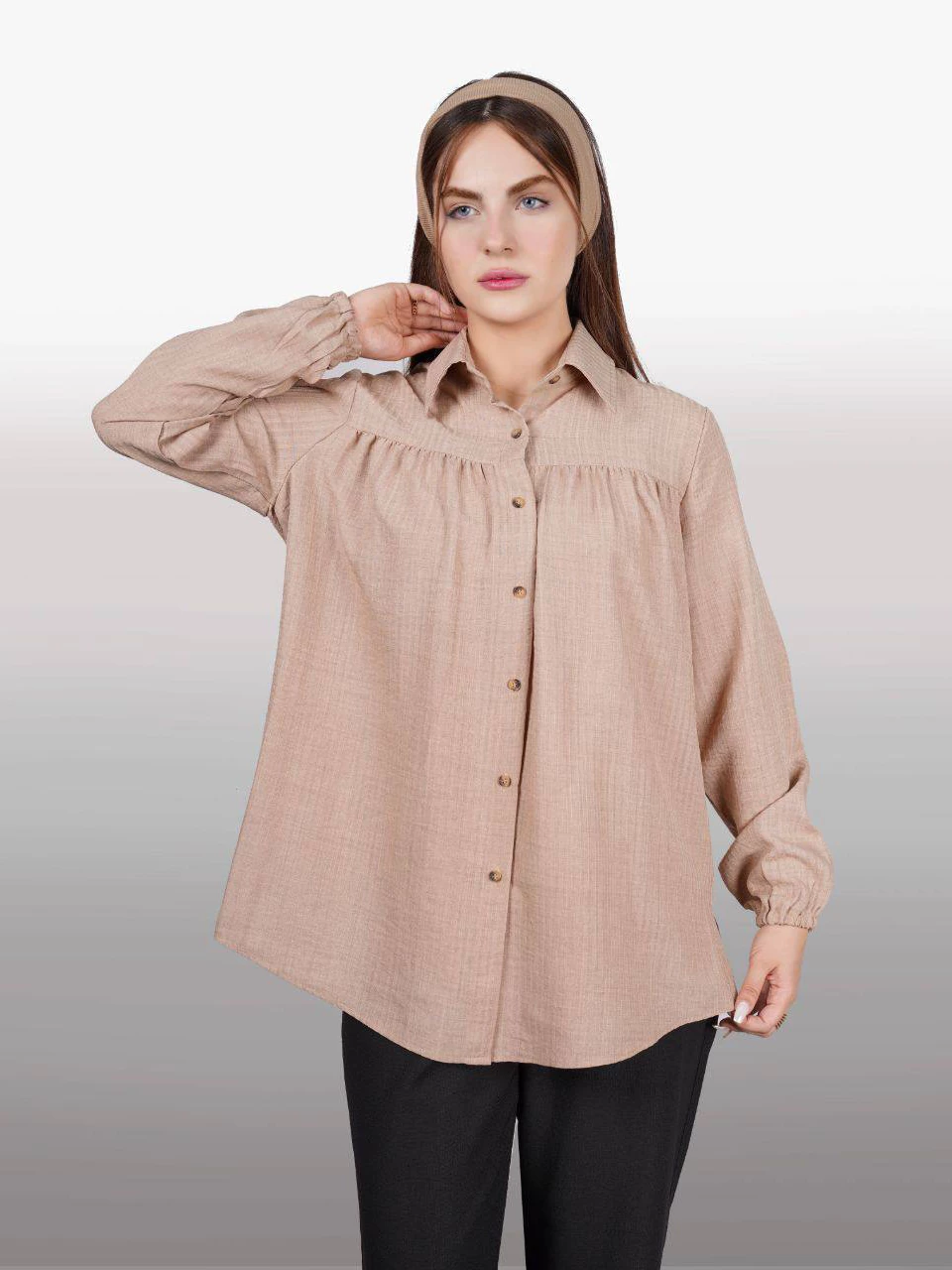 مانتو شومیزی 90550 چین دار AM