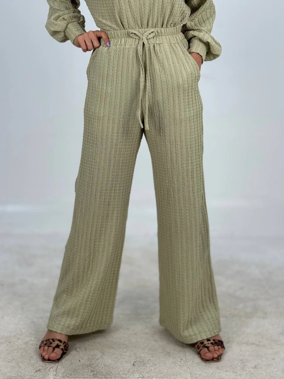 ست بلوز و شلوار 61423 یقه گرد مراکشی RY