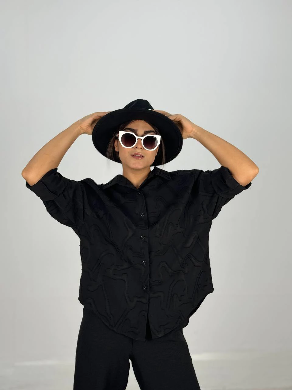 مانتو شومیزی 61433 ژاکارد پشت پیله RY